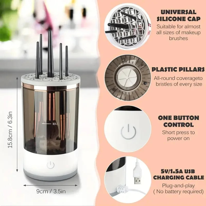 CleanSweep™ Electric Makeup Brush Cleaner