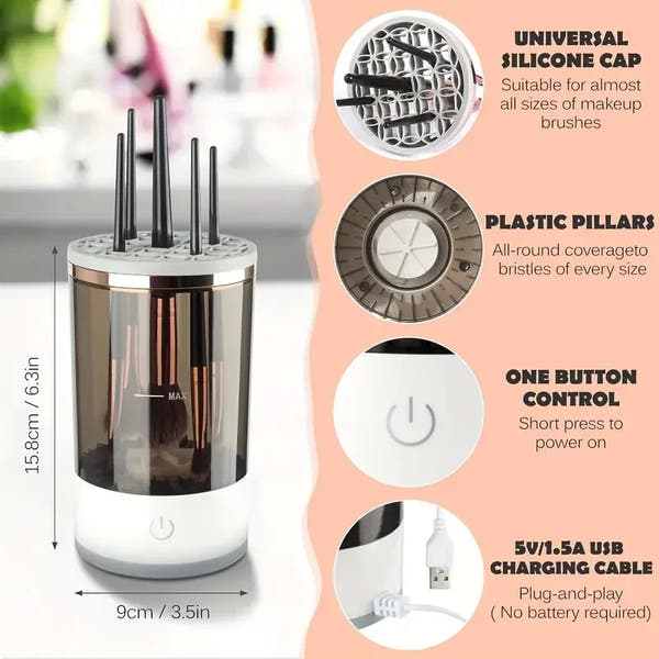 CleanSweep™ Electric Makeup Brush Cleaner